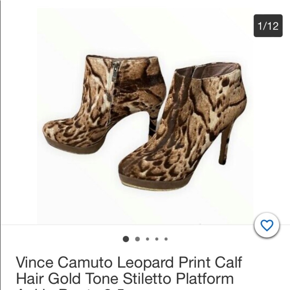 Vince camuto leopard print boots size 6 mob wife